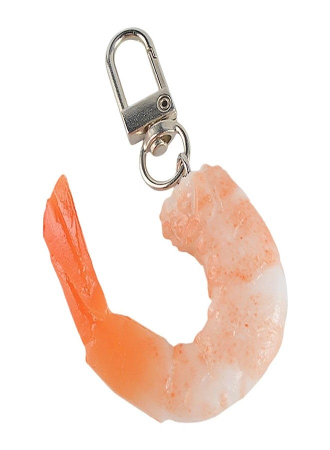 Kicomvi Imitation Food Keychain Fried Chicken Leg Nuggets Wing Keychain for Handbag Purse Car Accessories-B shrimp
